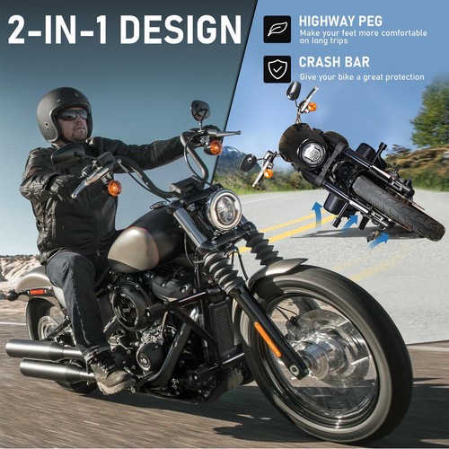 Protector de motor Softail barra de choque delantera para Harley Fat Boy Street Bob FXLR 2018-up - Imagen 5 de 7