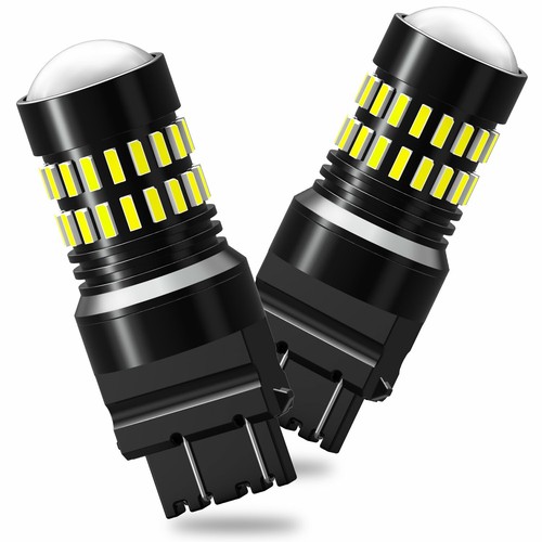 AUXITO 3157 3156 3057 4157 LED Reverse DRL Turn Signal Light Tail Bulb White 2x - Foto 10 di 10