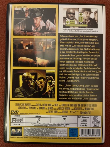 SNATCH - SCHWEINE UND DIAMANTEN DVD. CRIME-THRILLER. BRAD PITT & JASON STATHAM. - Bild 2 von 2