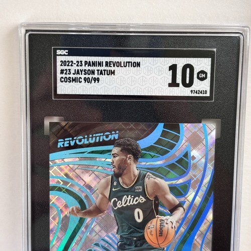 Jayson Tatum SGC 10 gemas 2022-23 Panini Revolution Cosmic #d/99 Boston Celtics - Imagen 3 de 8