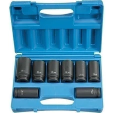 Grey Pneumatic 8134MD 3/4" Drive Deep 6-Point Metric 8-Piece Socket Set Case