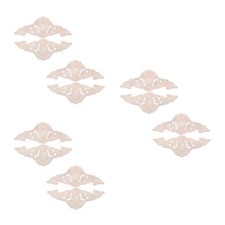 12 pcs Wood Carved Appliques And Onlays: Unpainted Wooden Corner Onlays
