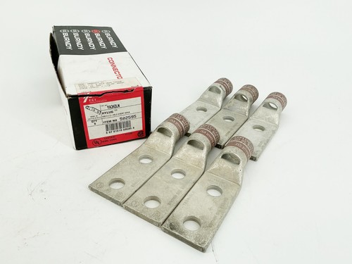 New Box of 6 YA342LN Compression Lug 500Kcmil CU 2 Hole Brown 299/20 502595