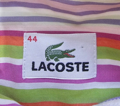Lacoste Hemd mit Knöpfen Herren Mehrfarbig Strandhemden Gr. 44 Kurzarm Baumwolle - Bild 5 von 5