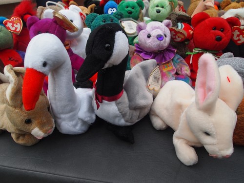 HUGE LOT Of Beanie Babies 62 TAGS attached many animals RARE Ty - Picture 18 of 19
