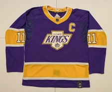 LA Kings Kopitar #11 Adidas Authentic Reverse Retro 1.0 Purple Jersey Size 50