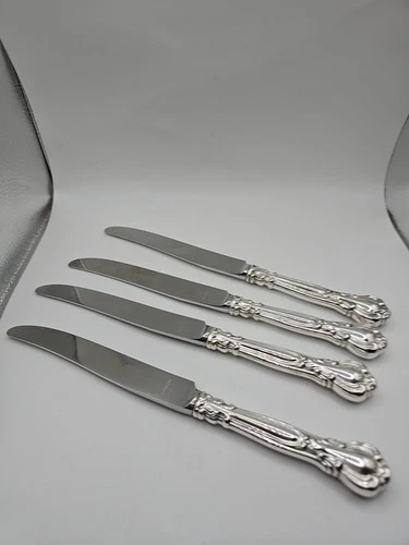Chantilly Gorham Dinner Knives-Set of 4-Sterling Silver-Modern Hollow 9"