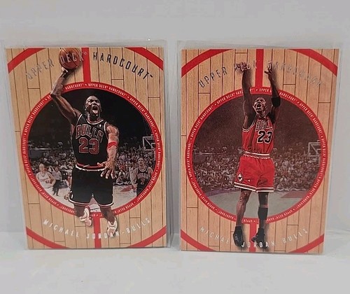 1998-99 MICHAEL JORDAN HARDCOURT #23 AND  #23A - Picture 1 of 6