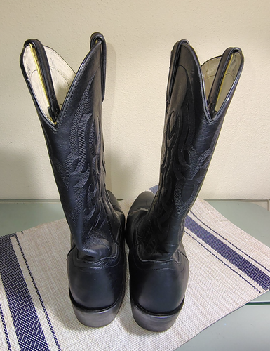 Durango Dress Men's Leather Western Cowboy Boots Black Size 8.5 D Style DB910 - Picture 6 of 19
