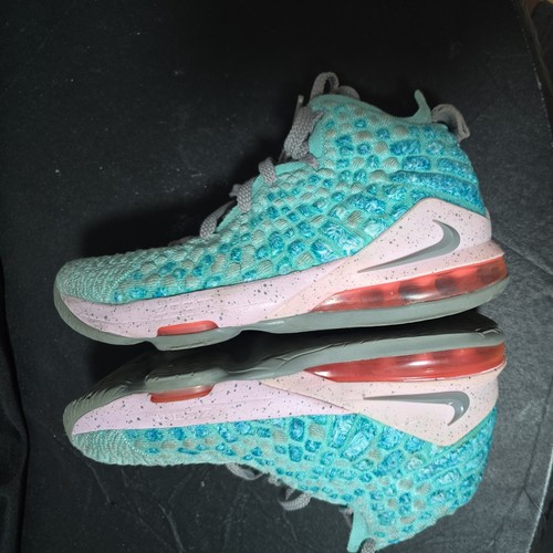 Nike Air Max Lebron XVII South Beach Basketballschuhe BQ5594-444 Größe 5,5Y - Bild 4 von 5