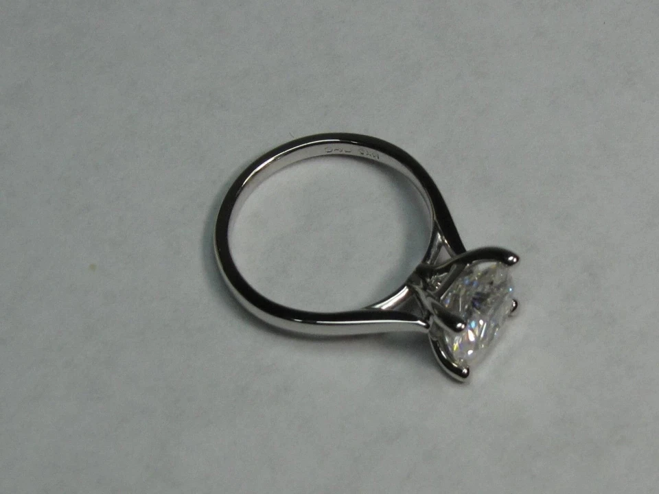 2.00 Ct Cushion Cut Lab Grown Diamond Bridal Ring 14K Solid White Gold Size 6 - Image 4 of 4