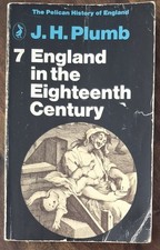 England in the Eighteenth Century by JH Plumb classic Pelican paperback