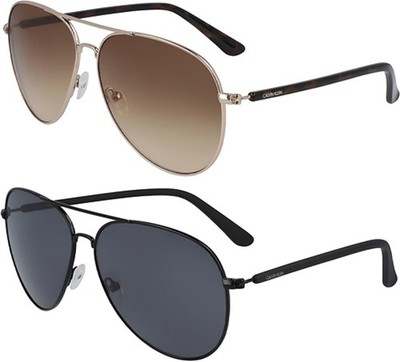 Calvin Klein Women's Slim Classic Aviator Sunglasses - CK19314S