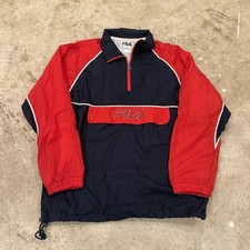 Vintage Fila Anorak Windbreaker Mens Size Medium Vented 90s