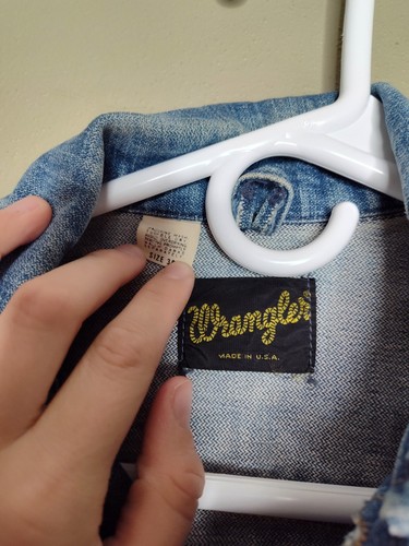 Vintage Wrangler Mens Trucker Size 38 Jacket Made in USA Denim 1970s Cowboy - Picture 2 of 7