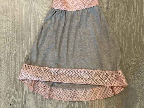 Jenna And Jessie USA Girls Size 6 Gray And Pink Lace Dress New - Picture 3 of 8