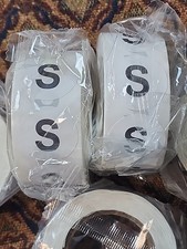 500 Pcs Clothing Size Stickers Labels Rolls Round Stickers S - 1" Stickers