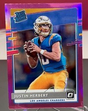 JUSTIN HERBERT 2020 Panini Donruss Optic PINK PRIZM Rated Rookie RC SP Chargers