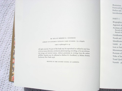 Violin Iconography of Antonio Stradivari 1644-1737  / Herbert K Goodkind - Picture 10 of 18