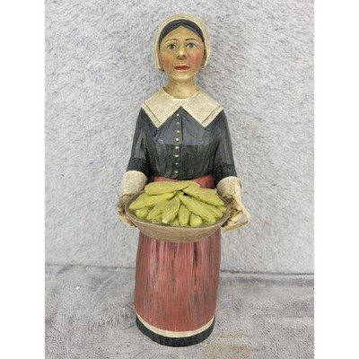 Vintage Signed Leo R. Smith Pilgrim Woman Figurine 33150 Thanksgiving 1289/5000