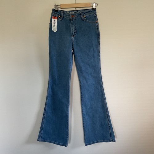 Wrangler x Modcloth Flair Leg Jeans Sz 4/33 Blue Denim Cowboy Western Festival - Picture 3 of 13
