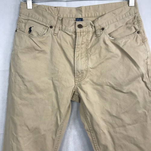 Polo uomo Ralph Lauren taglia 33 5 tasche kaki cotone beige logo pony - Foto 3 di 11