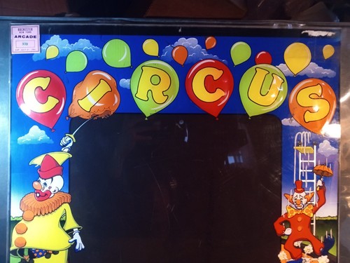 Cristal trasero original para 1977 Exidy Game Circus ~ muchos gráficos de payaso 26,5" x 23,5" - Imagen 6 de 10