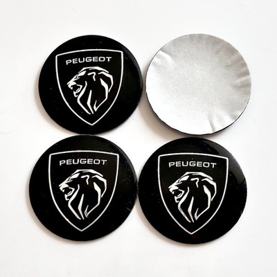 4x 56mm Für Peugeot Nabendeckel Aufkleber Felgendeckel Nabenkappen Stickers Auto
