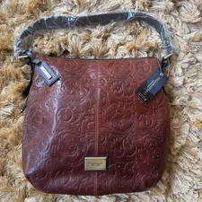 NEW  AUTHENTIC VINTAGE "TIGNANELLO" CLASSIC BEAUTY HOBO Rust Brown  Leather NWT