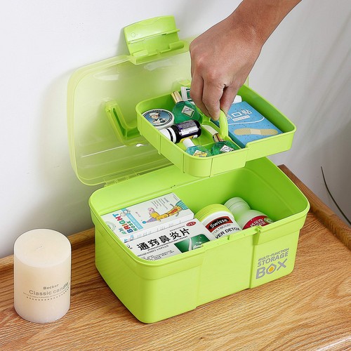 11'' Plastic Storage Box with Removable Tray, Multipurpose Organizer and Stor... - Picture 5 of 7