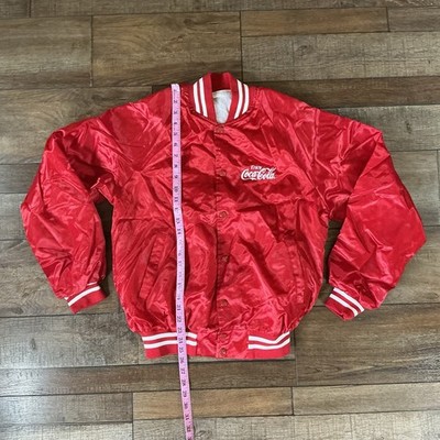 VINTAGE Swingster Coca-Cola Satin Jacket Red Snap USA Men's M #20B8