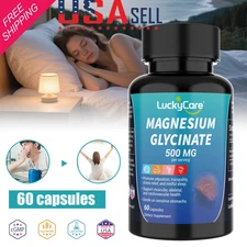 Magnesium Glycinate  For Improved Sleep,Stress Anxiety Relief  500mg-60 Capsules