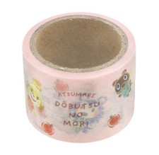 Sun-Star Stationery Animal Crossing Masking Tape, 3cm wide, Pink