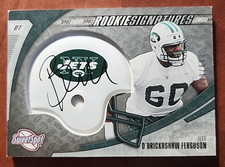 2006 Sweet Spot Signatures D'Brickashaw Ferguson /899 Rookie Auto RC Helmet