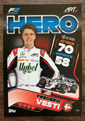 Frederik Vesti #109 ART - 2022 Topps Turbo Attax Formula 1 F1 F2 Card - CLEAN