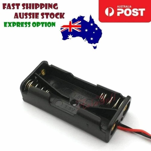 50pcs 2xAA Battery Holder 2x1.5V AA 3V Box Case Leads Wires 2 x AA Holders - Picture 1 of 8