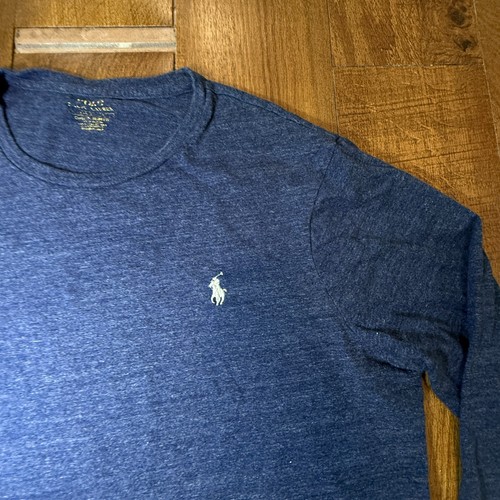 Camiseta Polo Ralph Lauren Para Hombre M Azul Manga Corta Clásica Manga Larga - Imagen 2 de 8