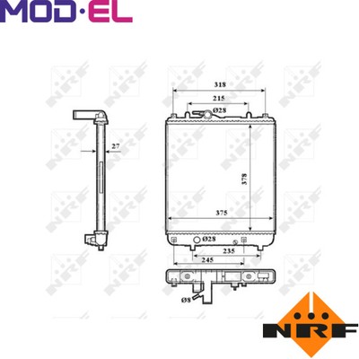 RADIATOR ENGINE COOLING 53825 FOR OPEL Z 10 XE 1.0L Z 10 XEP