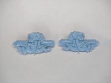 Vintage Goody Set Of 2 Light Blue Dogs Snap Tight Barrette Hair Clip 1970s 1980s
