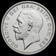 1927 George V Silver Proof Wreath Crown, aFDC