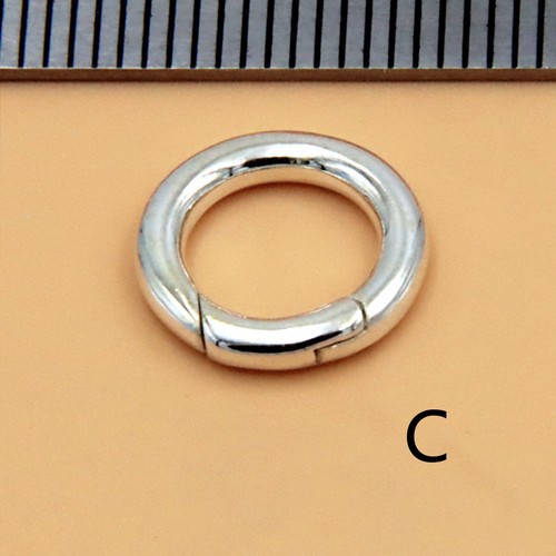 Sterling Silver Oval Round Necklace Lock Enhancer Shortener Connector Clasp - Picture 11 of 16