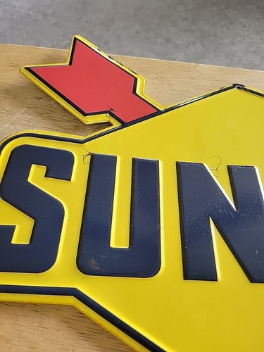 Sunco Gasoline Embossed Tin Reproduction For A Vintage Look. 18" X 13". - Picture 3 of 12
