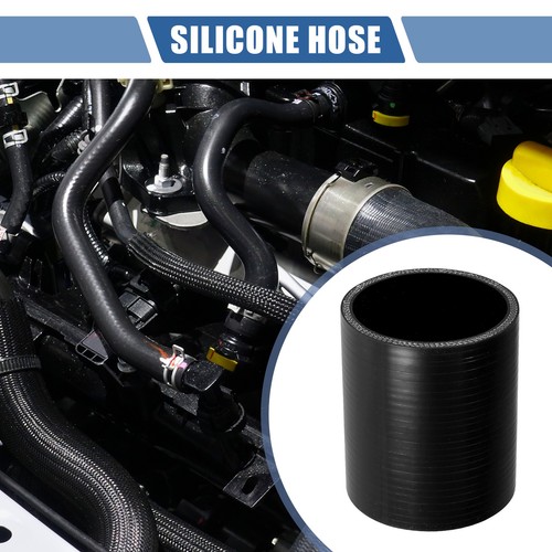70mm 2.76" ID 100mm 3.94" Length 0 Degree Black Car Silicone Hose Universal - Picture 3 of 8