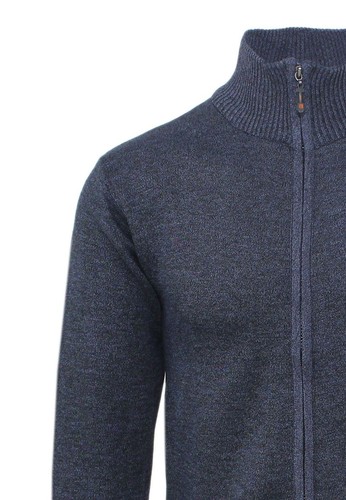 Men's Winter Zip Comfortable Sweater High Neck Zip Casual Cardigan - Picture 4 of 13