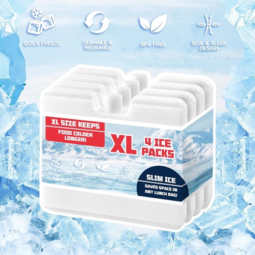 4-Pack Lunch Box Ice Packs,Ice Packs for Boxes,Small Ice Packs Reusable for B... - Picture 8 of 8