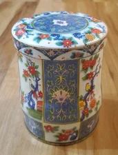 Vintage 1970's Daher Tin Made in England Tin Box Co Long Island City NY Floral
