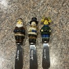 Lot of 3 Joie de Vivre Cheese Spreaders Holiday Christmas Deer Snowman Santa