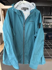 Baerskin Rain Jacket 2.0 Size Large Teal Blue New!