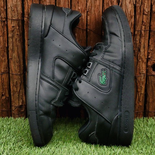 Lacoste Court Cage Black Leather shoes sneakers US 10 UK 9 EUR 43 - Picture 6 of 12