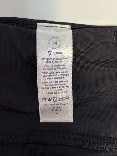 Ivivva Girls Cool Urbanite Pant Leggings Mesh Details Pink Black Size 14 - Picture 6 of 6